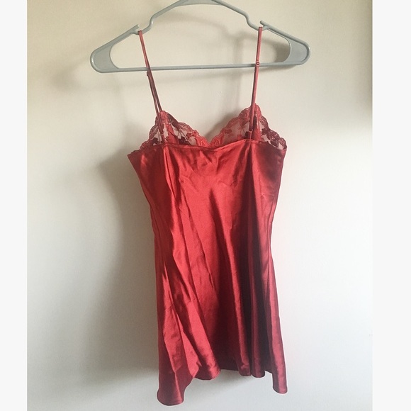 SOLD Victoria’s Secret Red Slip Dress - Picture 2 of 3